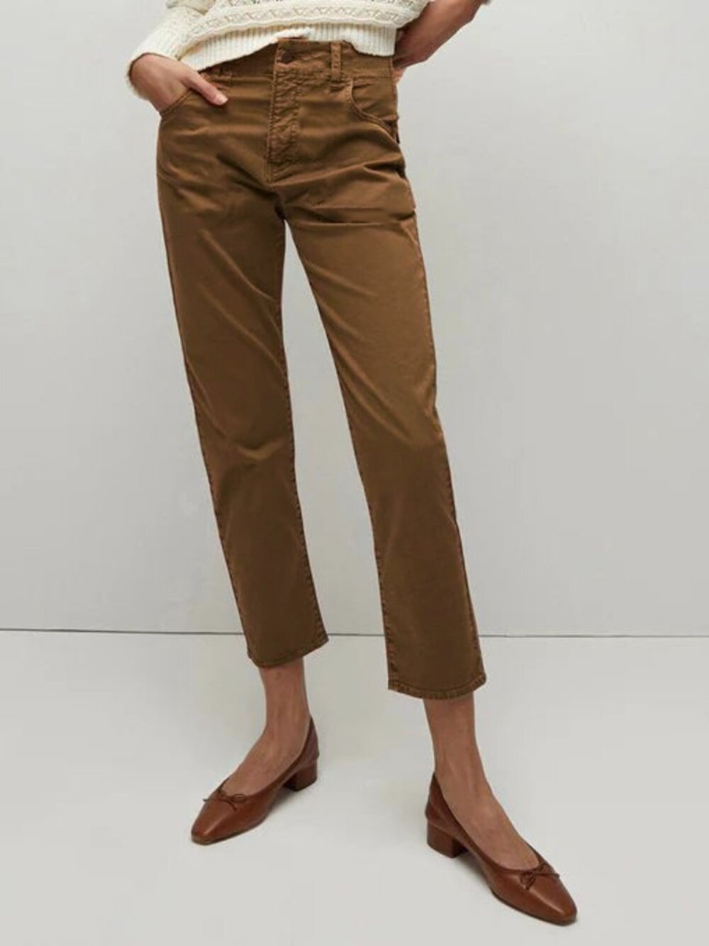 Veronica Beard Sia Classic Chino Pants in Deep Ochre - Size 29